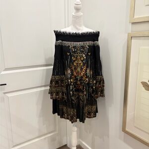 Camilla “Rebelle Rebelle” Off Shoulder Dress with Smocking size XS